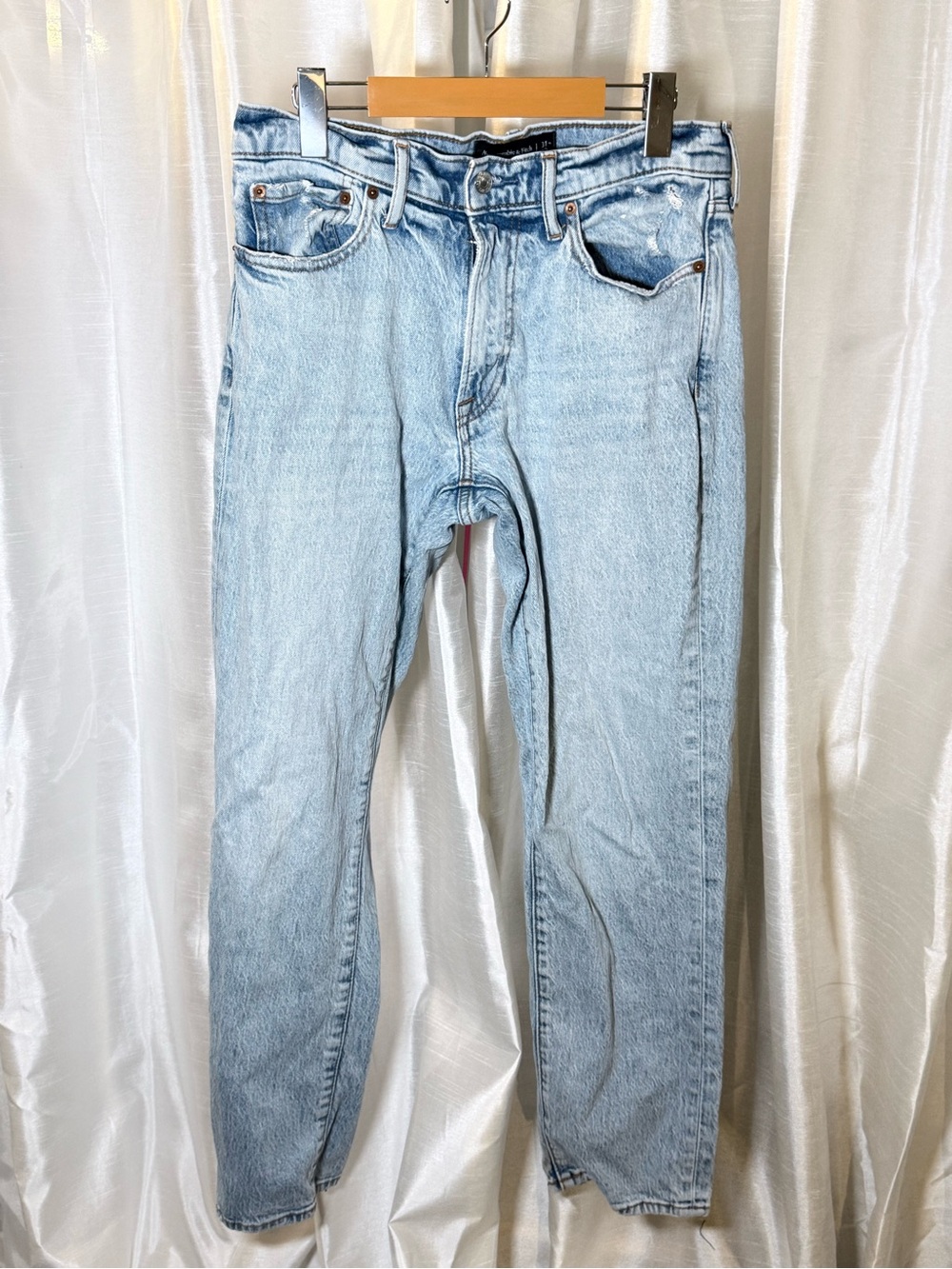 Abercrombie & Fitch Light Wash Slim Straight Jeans